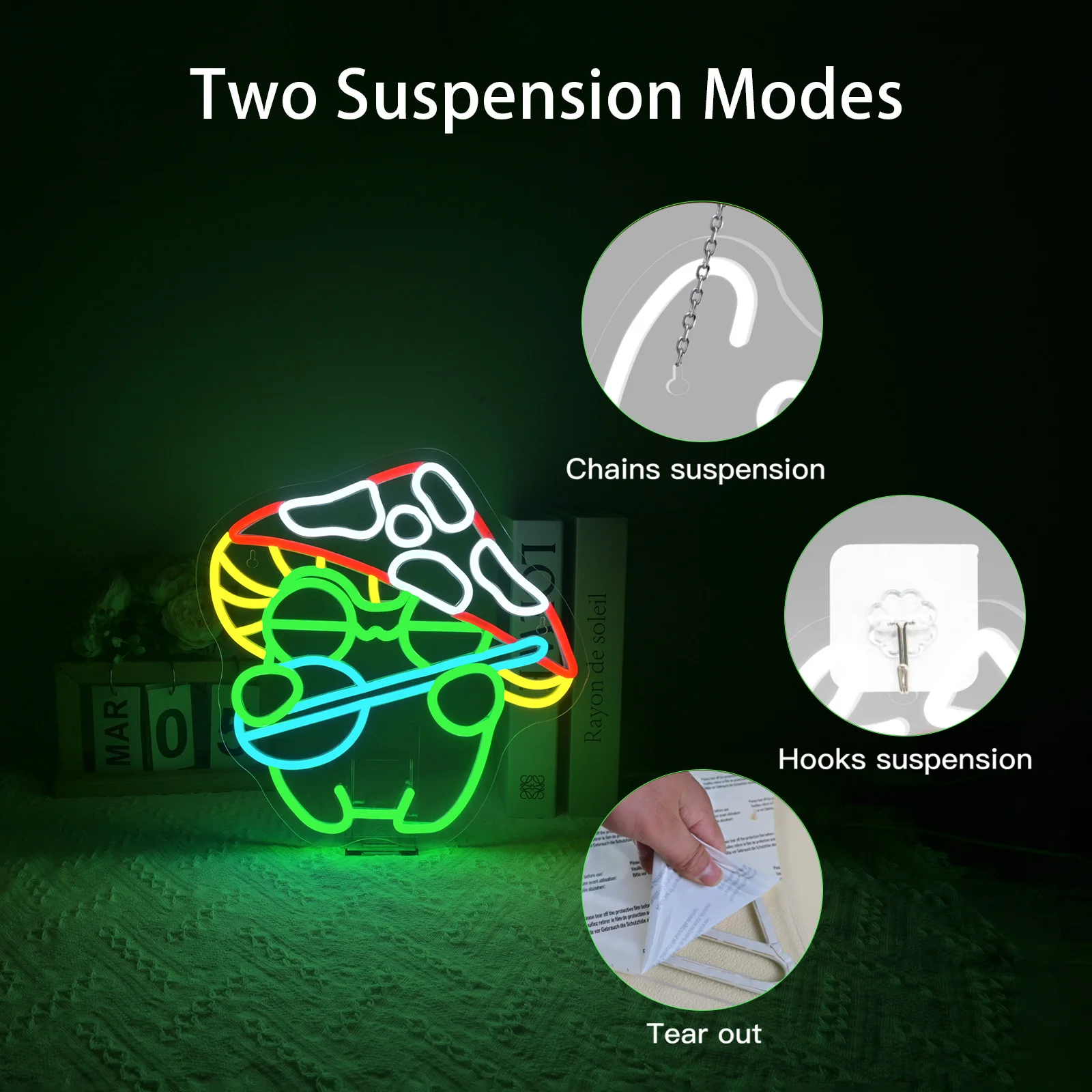 Mushroom Frog Neon Sign Custom Dimmable LED Cute Neon Light 5/12V USB Powered Bedroom Perfect Gifts For Birthday Christmas