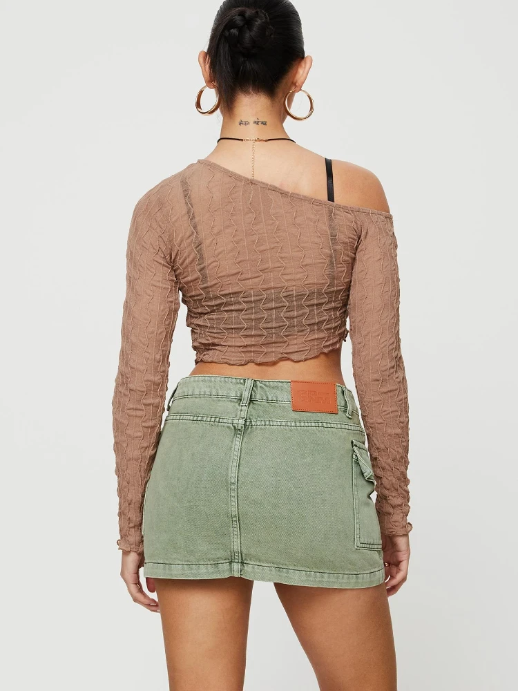 2025 verão moda nova feminina elegante e sexy saia jeans bolso retro lavado estilo rua na moda mini saia