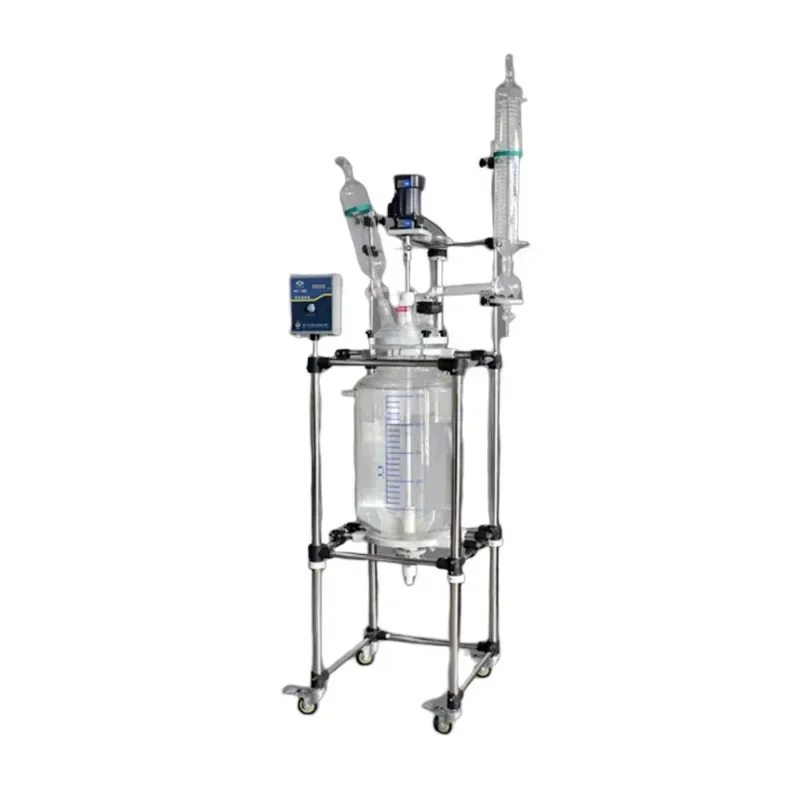 30L Double Glass Reactor for Pilot Chemical Reaction 30L Jacketed Glass Reactor