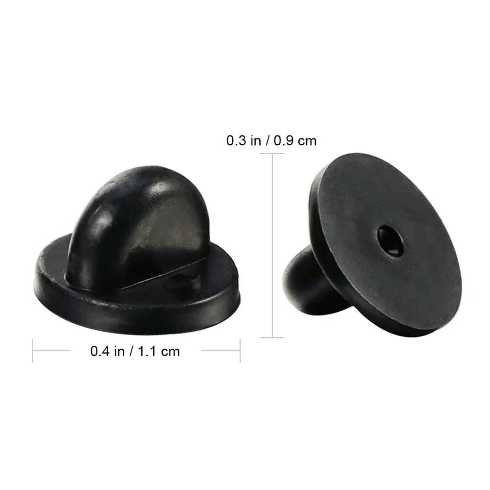 

200pcs Clutch Tie Tacks Jewelry Clasps Backs Making Tack Clutch Pin Pin Caps Backs Back Black Caps Portable