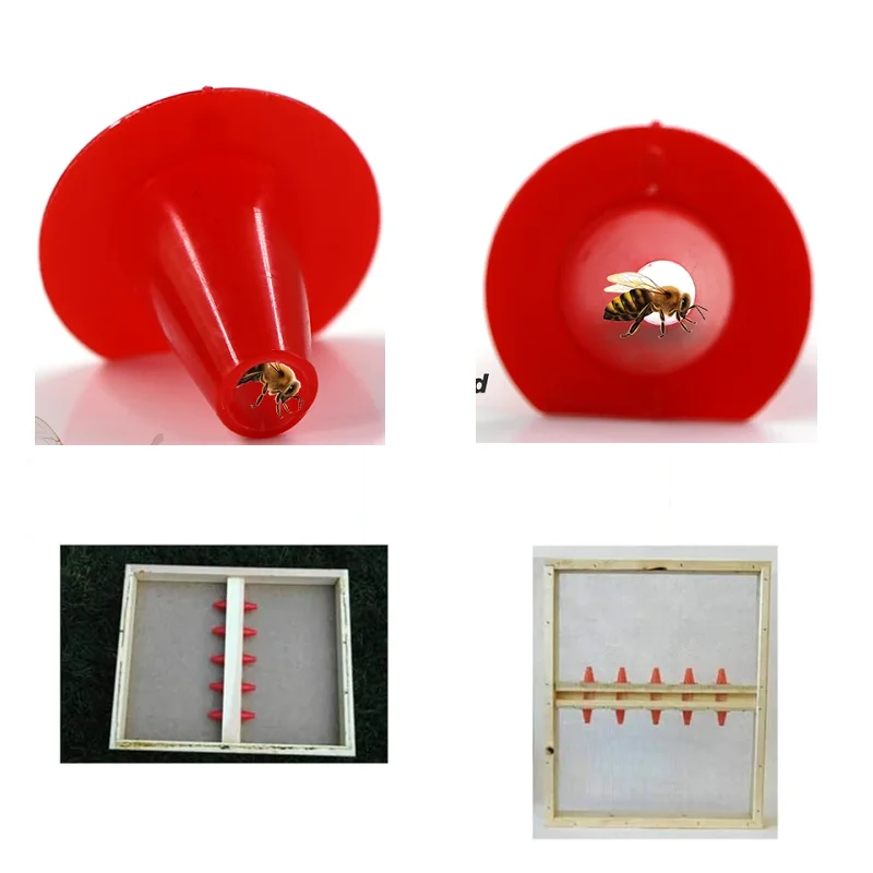 

50PCS Beehive Entrance Door Vent Holes One Way Entrance Gate Cone Bee Escape Door Beehive Nest Door Bees Access In Out Control