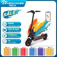 EVERCROSS TECH A1 500W Electric Scooter for Adults, 10'' Foldable Electric Scooter, App Control, 48V 14Ah, 50km Range, 3 Speed Modes