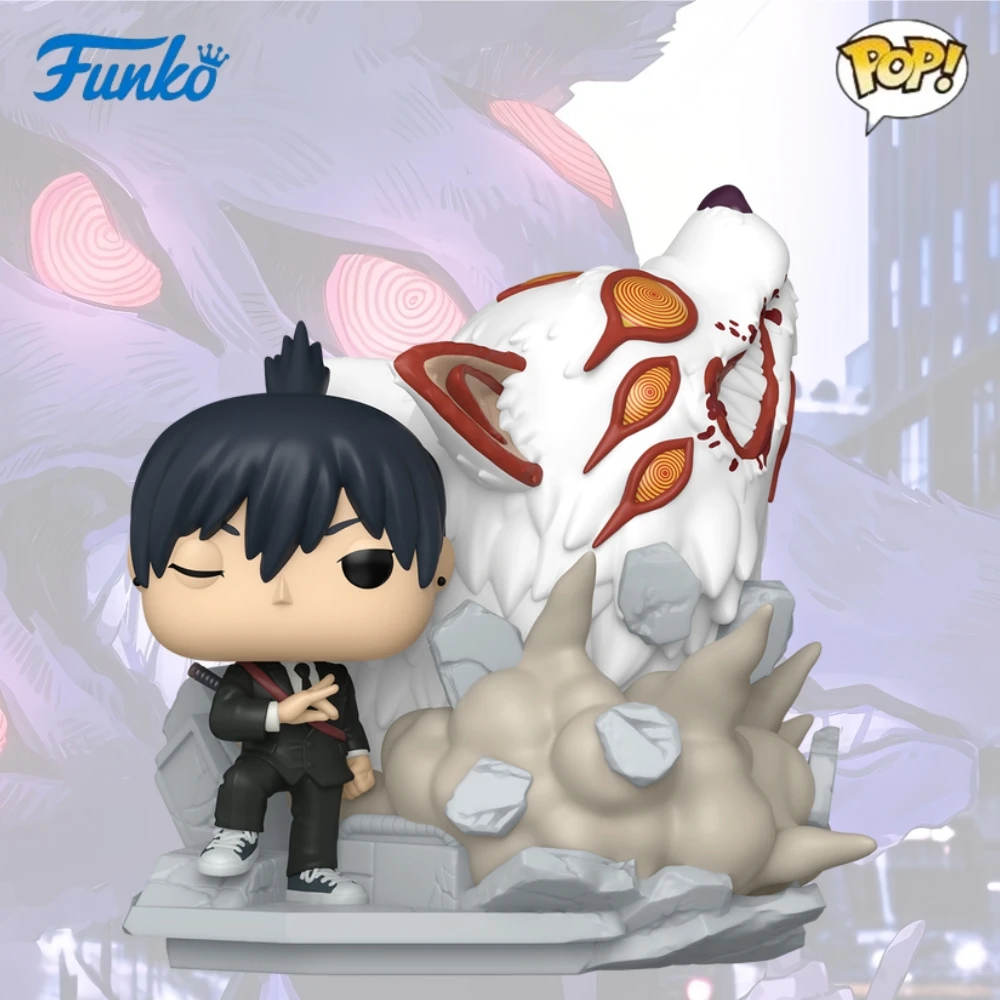 

Anime Chainsaw Man Figures Moment Aki Hayakawa with Fox Devil 1972 Funko Pop 6.3in Figures Collectible Limited Edition Figurine