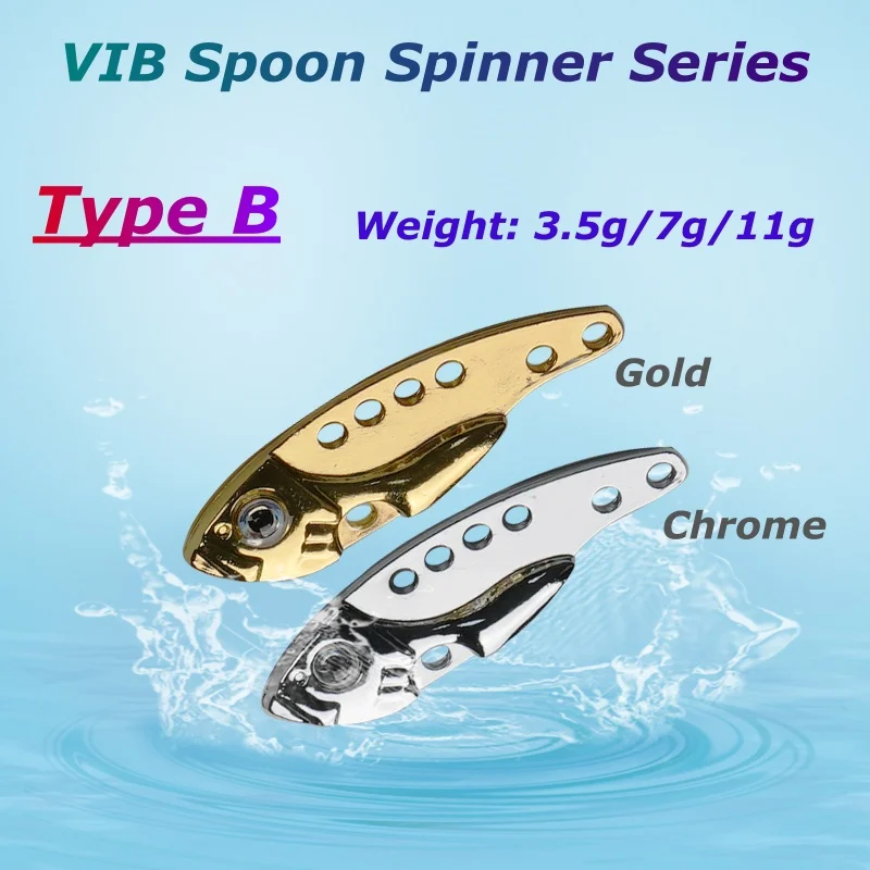 נראה 3.5g 7g 10g 11 גרם vib spinner אוסף סגסוגת אבץ קשה פיתיון אתימה הבהוב לועה מלאי סיטוני ברזל מתכת