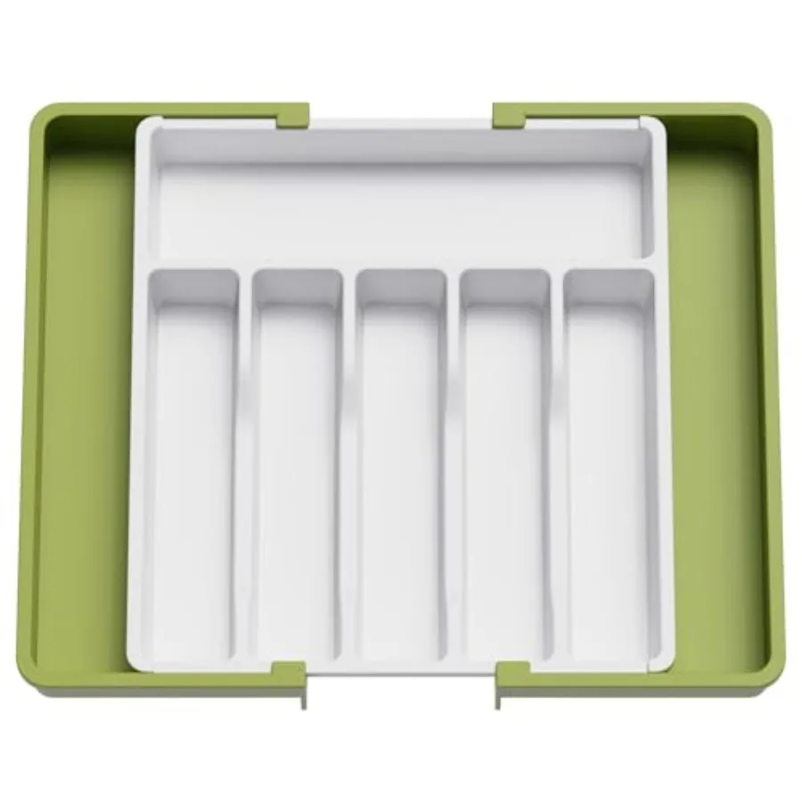 

Silverware Drawer Organizer, Expandable Utensil Tray for Kitchen, BPA Free Flatware and Cutlery Holder, Adjustable Plastic Stor