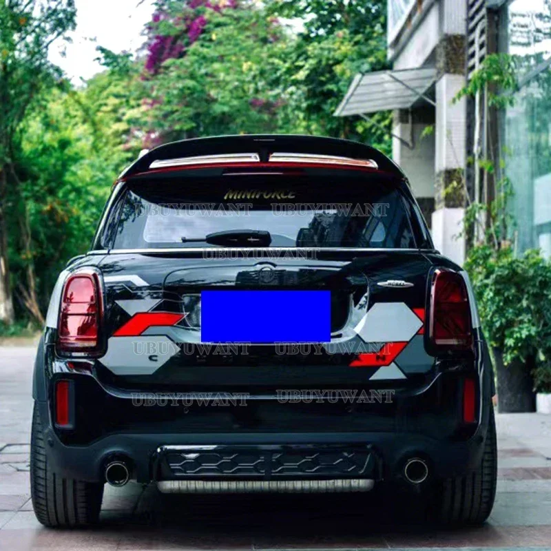 For BMW MINI Countryman F60 2017-2023 Carbon Fiber /FRP Glossy Black Spoiler Car-Styling Tail Wing Modified Exterior Accessories