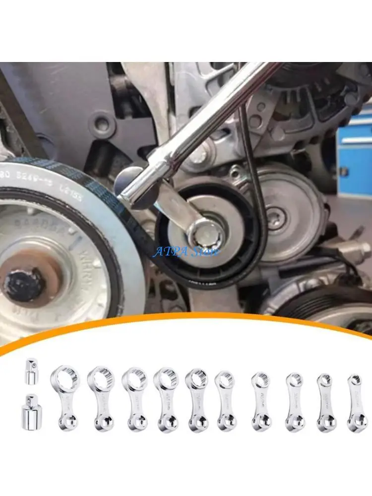 

U13C Torque Wrench Spanner 3/8 Drive 12Pcs Torque Adapter 12 Point Adapter Set