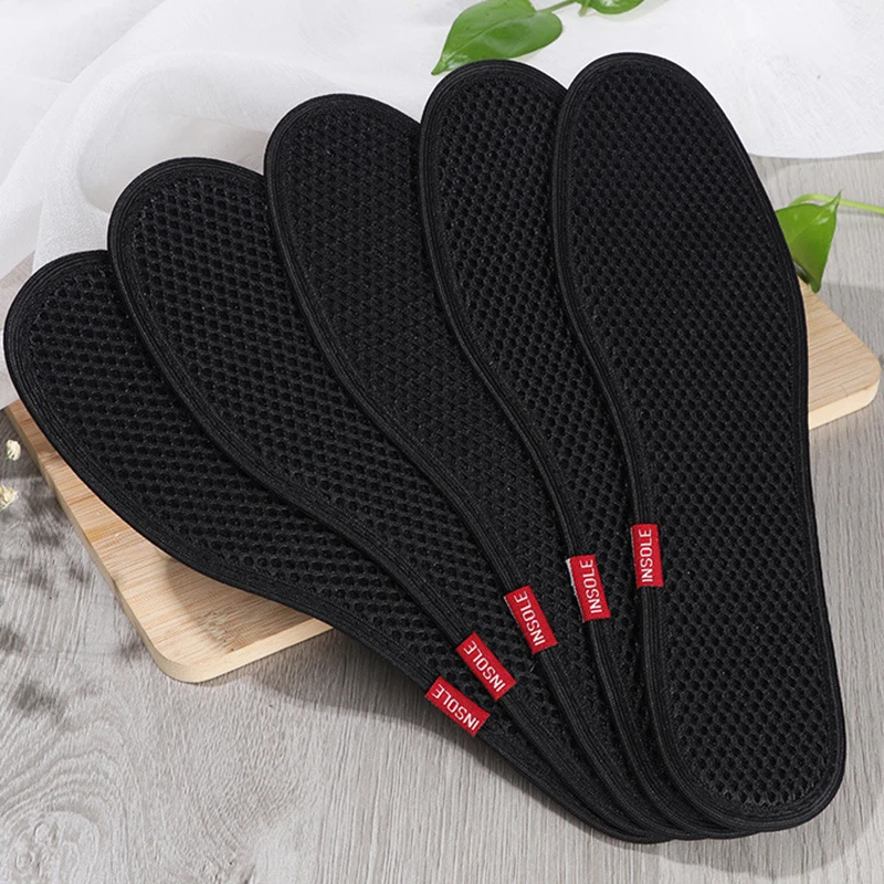 

1 Pair Plant Insoles For Shoes Bamboo Charcoal Insert Absorb Sweat Mesh Breathable Thin Sport Shoe Pad Suction Perspiration