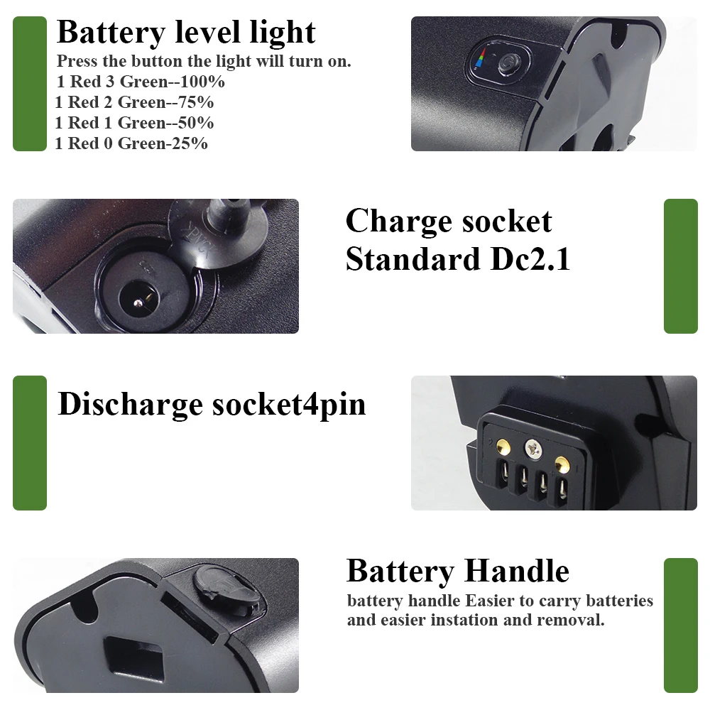36V Intergrated Batteries 10.4Ah 12Ah 14Ah 17.5Ah  for Trenergy Active 2021 IGTSESIN Forza Smart Battery Repalcement