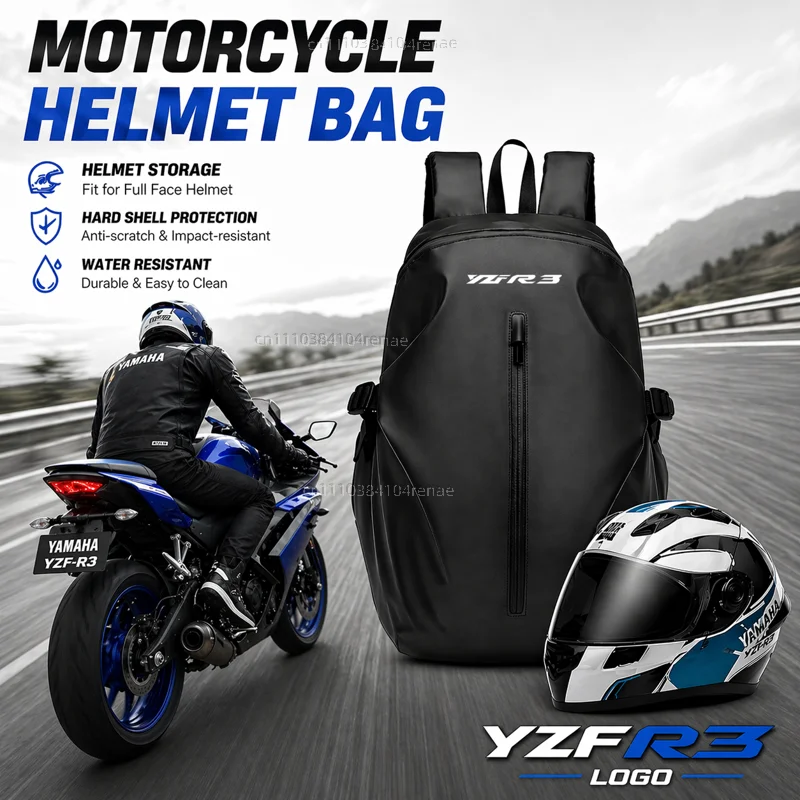 Knight Backpack Motorcycle Helmet Bag Travel Equipment Waterproof Large Capacity Riding Gear For YAMAHA YZFR3 YZF-R3 YZF R3