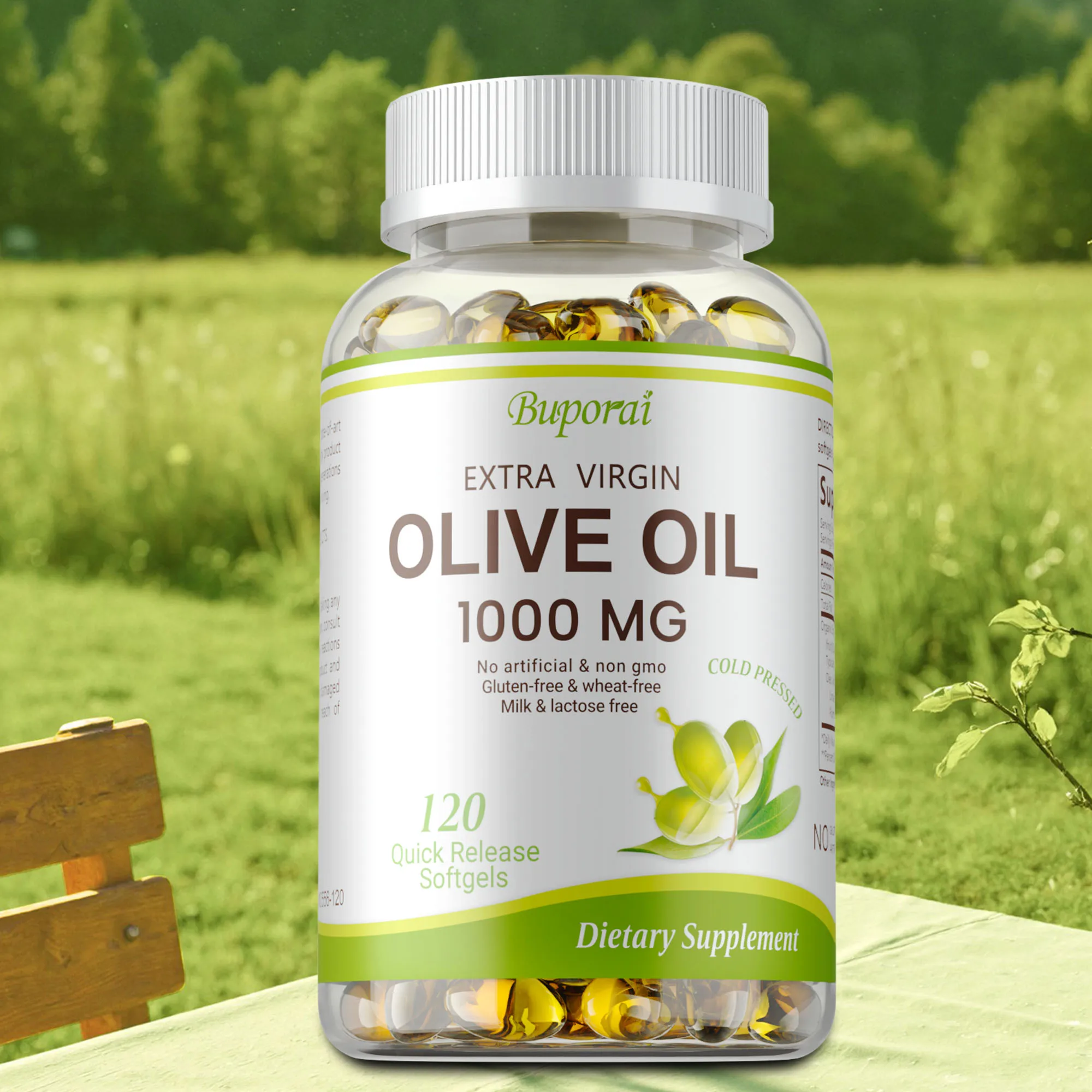 

Мягкие желатиновые капсулы с оливковым маслом, 1000 мг — способствует функцию мозга, поддерживает здоровье сердца и сердечно-сосудистой, поддерживают иммунитет, без GMO