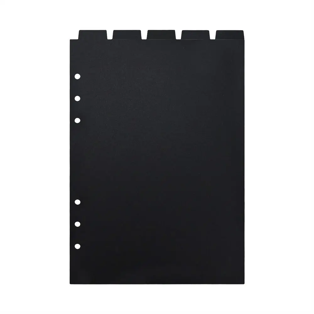 Black Inner Paper Page Dividers A5 A6 A7 Loose-leaf Divider Notebook Paper Divider Index Divider Binder Index Separator