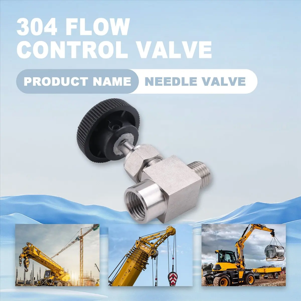 Y17A Needle Valve Adjustable 1/4 inch Male to Female Thread Stainless Steel 304 Flow Control Shut Off Crane Needle Valve