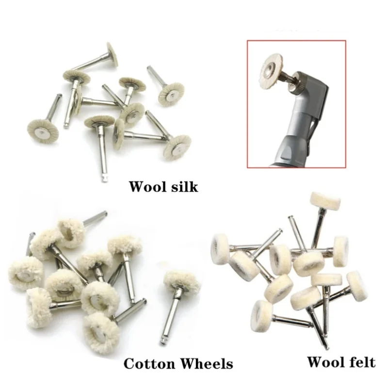Dental Polishing Wheel Wool Cotton Polishing Brushes Polishers for Rotary Tools
