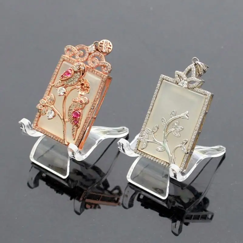 G92C 10PCS Crystal Stone Display Suporte para o suporte doméstico Decoração para o titular da organização desktop da