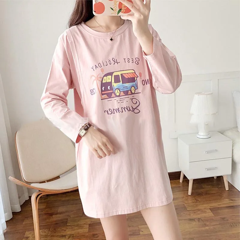 Maternity Casual Long Sleeve Nursing T-Shirt Top Women Breastfeeding Blouse Pregnancy Photoshoot Maternity Dress Feeding Clothes