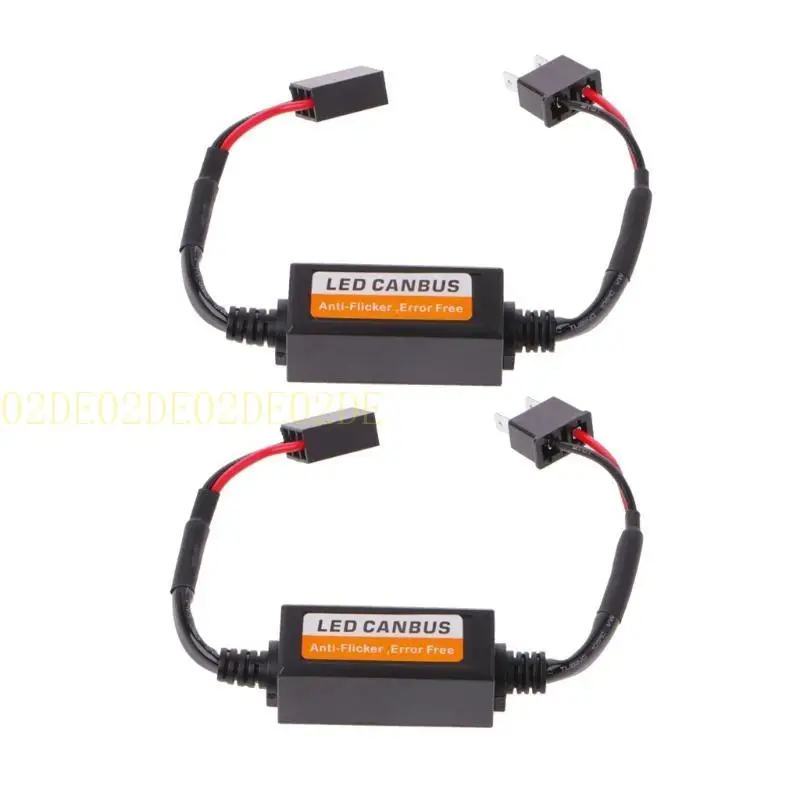 02de 2pcs تحميل حمولة حمولة حمولة مخلف LED Canbus Wiring Canner