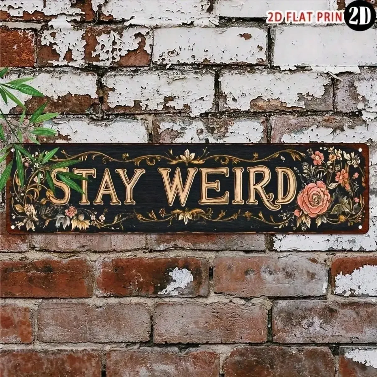 Floral & Butterfly Design Tin Art | Durable Rustic Gothic Decor | Ideal for Home/Bar/Cafe/Garage