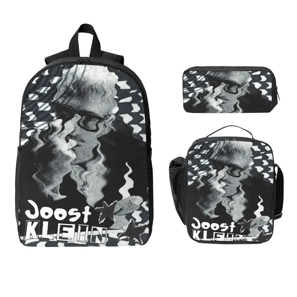 Joost Klein Dutch Singer Music Backpack Student BookBag School Bag Computer Shoulder Bags 3ps Insulated Lunch Bag Pencil Case
