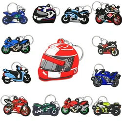 1PCS PVC Hot Key Ring Cartoon Motorcycle Keychains for Men Women Bag Car Keys Pendant Accessories Fashion Gift Wholesale 2025