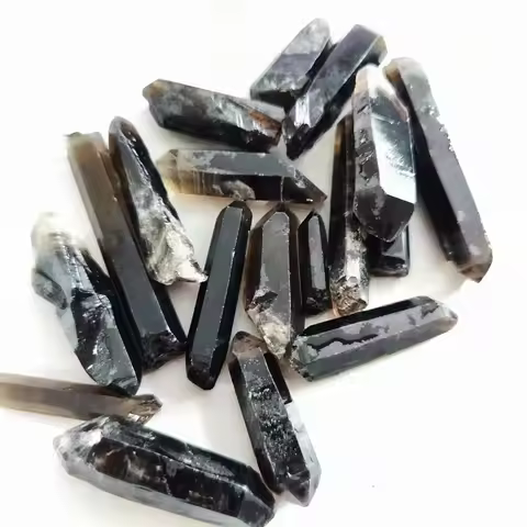 Natural Smoky Quartz Crystal Point Lemurian Specimen Energy Healing Reiki Rough Rocks Specimen Mineral Home Decoration Stone