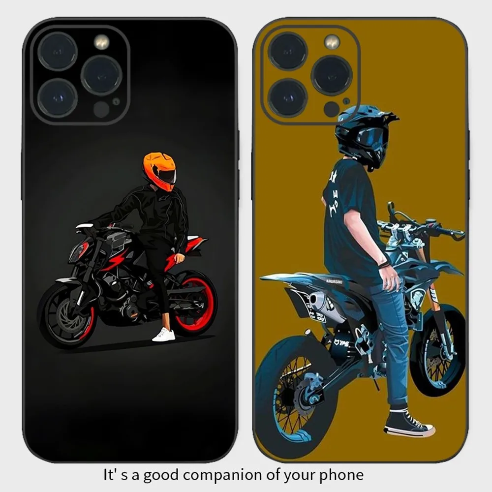 M-Motocross sports cars Phone Case  For iPhone15 14 13 12 Mini 11 Pro XS Max X XR SE5 6 7 8 Plus Soft Silicone Cover