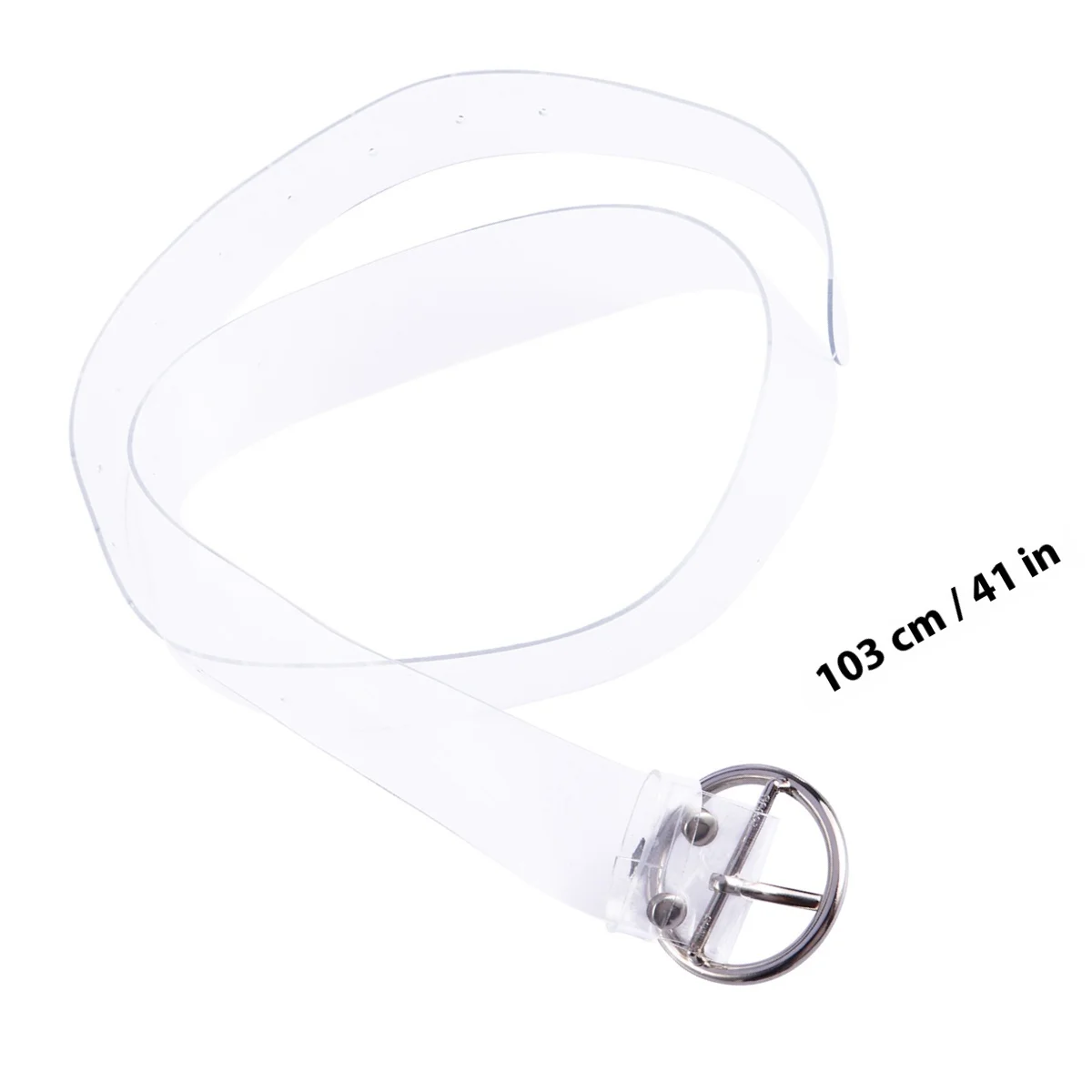 여성용 라운드 모양 버클 벨트 경량 수분 흡수 편안한 캐주얼 청바지 용 투명 벨트 밀리터리 바지