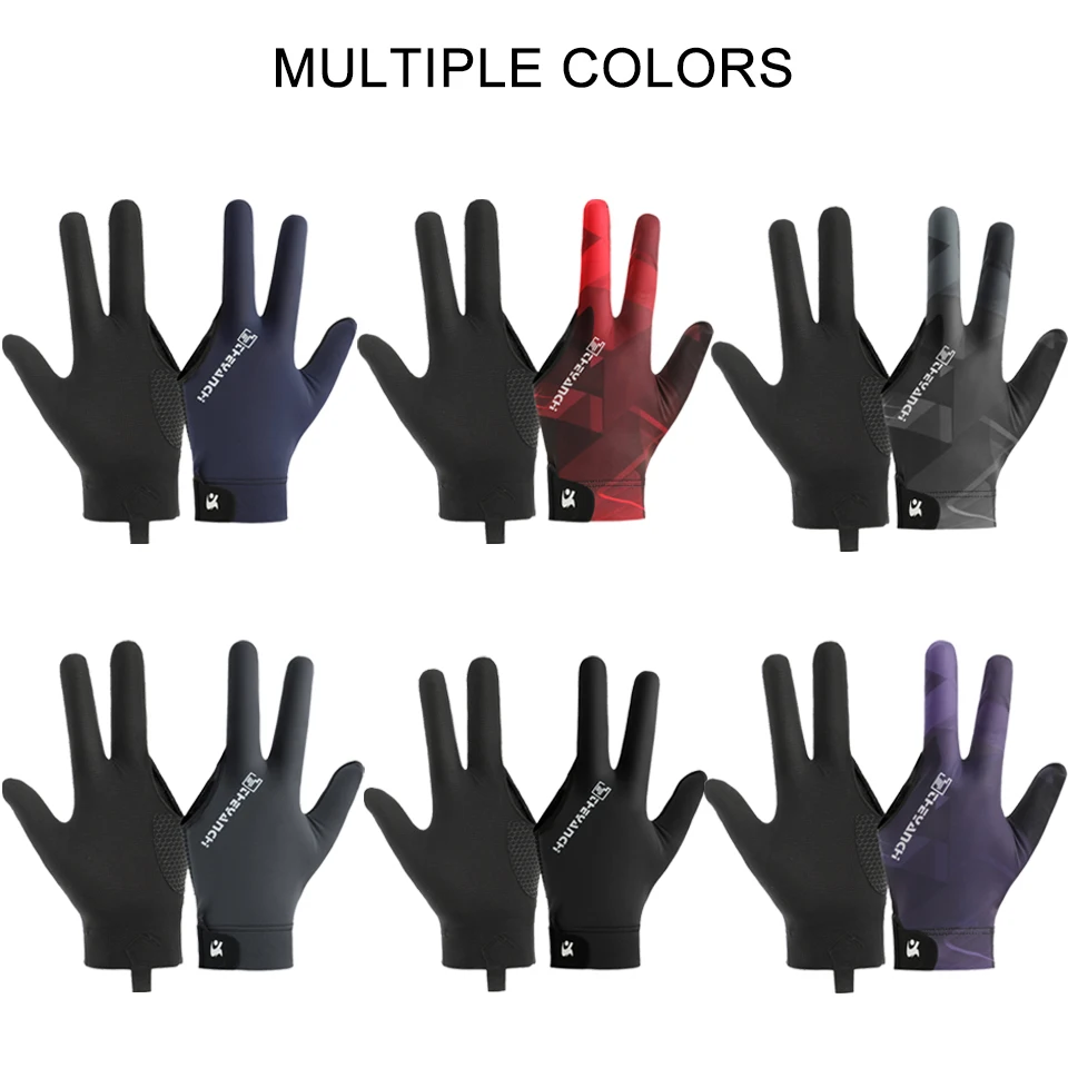 GTUBIKE 1PC Billard-Handschuhe, verbesserter Griff, linke Hand, offen, drei Finger, professionelle Billard-Handschuhe, Snooker-Tischtennis-Handschuhe – Detail 6