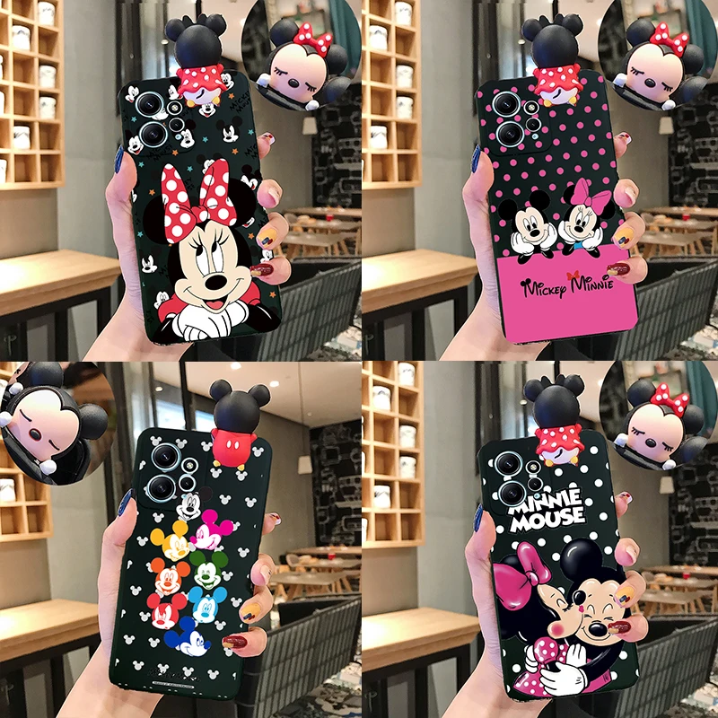 Disney Mickey Minnie Case For Redmi Note 10 12 13 11 9 8 7 11S 9S 10S 9C 10C 9A Xiaomi Mi 11 Lite Poco X3 X5 Pro Cover