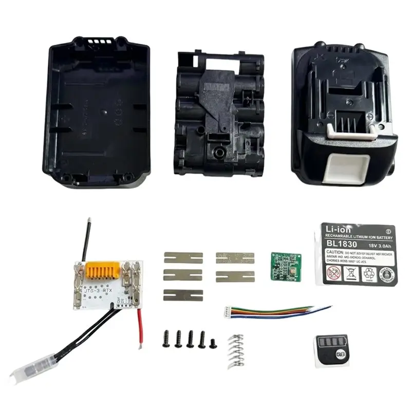 [B24B!】 Li- Battery Case Kit 5X18650 BL1815 For 18V Power Tool Fast Charging PCB Protection Circuit Board