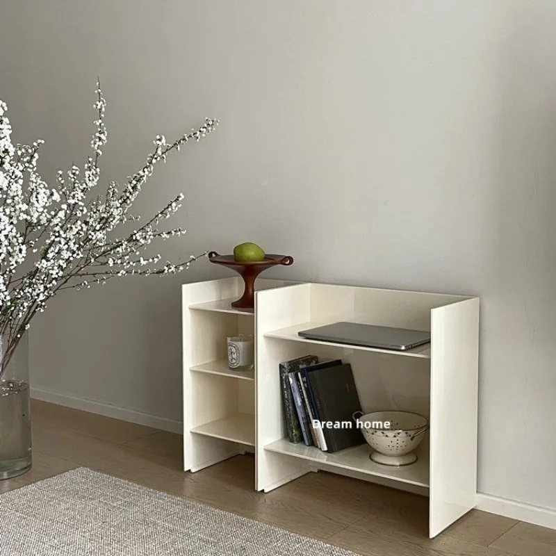 

Cream Acrylic Display Shelf Kawaii Side Cabinet Bedroom TikTok Decor Muebles De Baño Sideboard Storage Cabinet Furniture