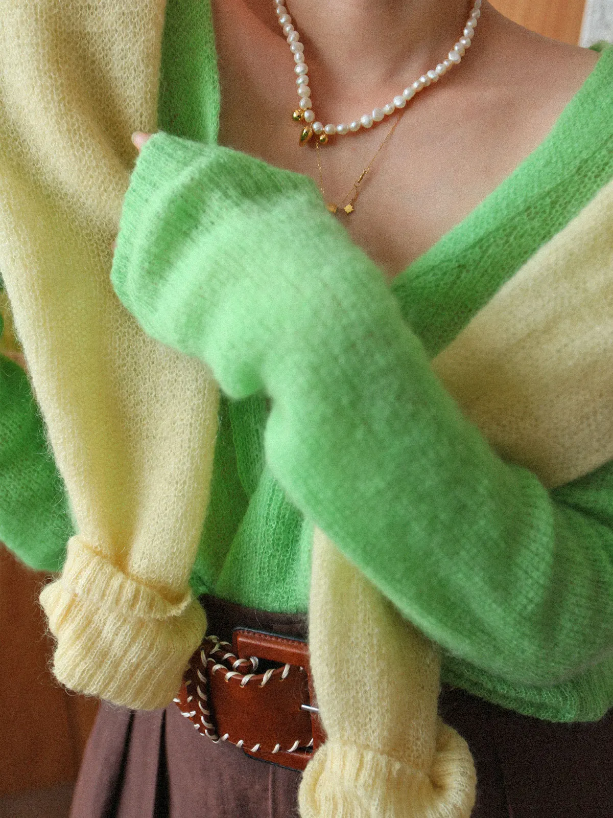 

Healing Knitted V-Ne Open Cardigan Thin Outerwear een Aesthetic Camere Ast Editor Store Women's Long Sve ort Coat