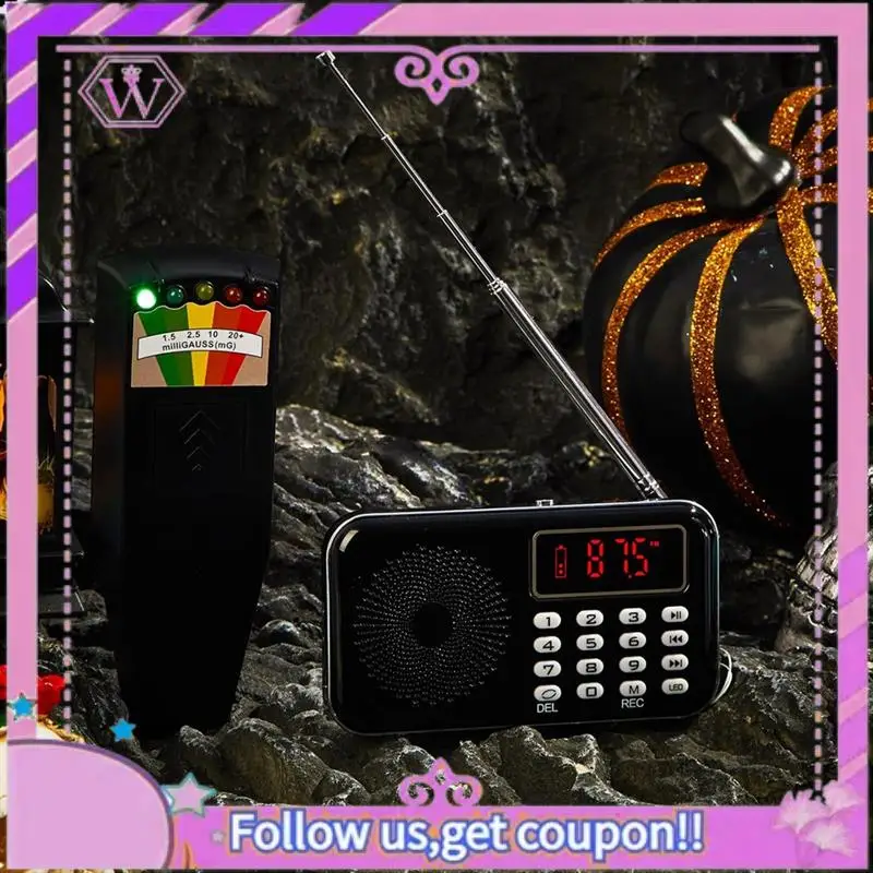 تتضمن مجموعة المعدات جهاز قياس المجال المغناطيسي LED EMF للتحقيق الكهرومغناطيسي الخارق