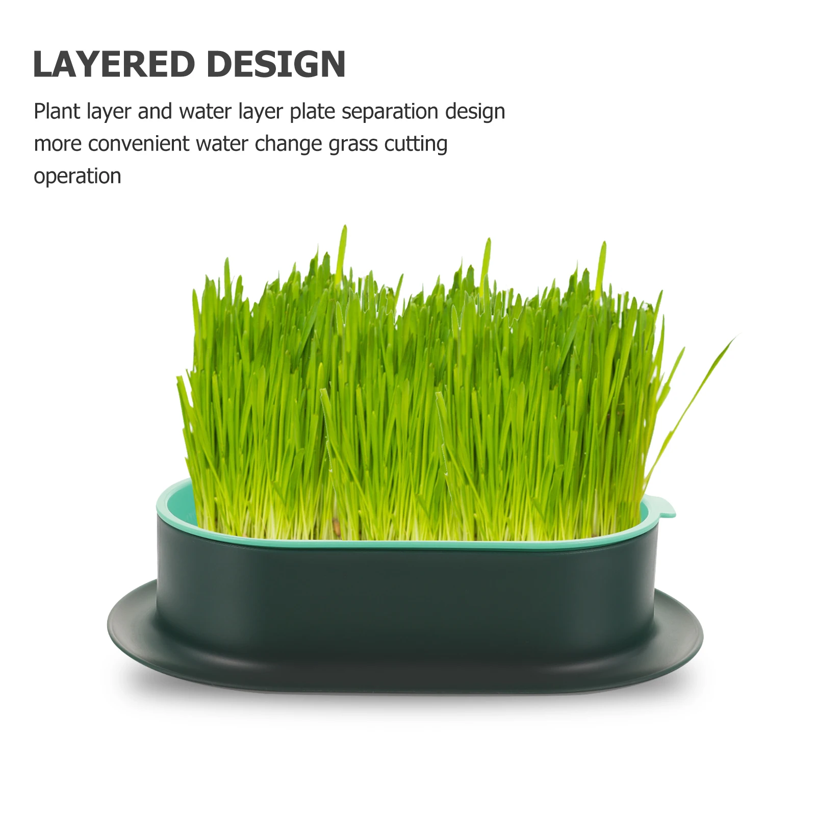 

Cat Litter Box Grass Cultivation Cup Planter for Growing Kit Pot Tray Hydroponic Planters