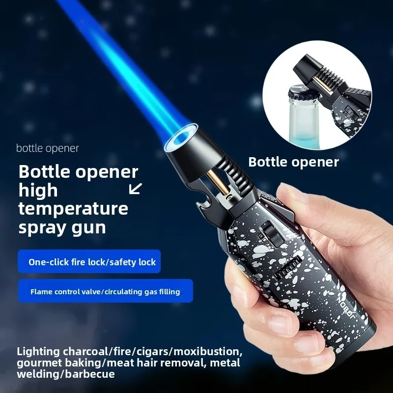 New Multi-functional Direct-jet Lighter, Windproof, with Bottle Opener and Spray Gun, Portable Outdoor Ignition Gun