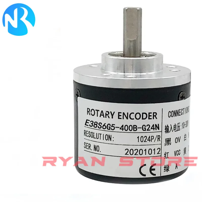 1PCS Photoelectric Incremental Rotary Encoder E38S6G5-10B 20 30 40 50 60 80 100 120 200 300 400 800B G24N AB 2 Phase DC5-24V NPN