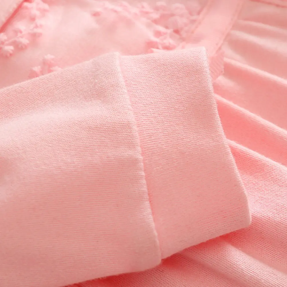 Infant Cotton Sleeve Baby Jumpsuit Pink Spring Autumn Newborn Girls Lace Design Casual Party Photography Baby Jumpsuit