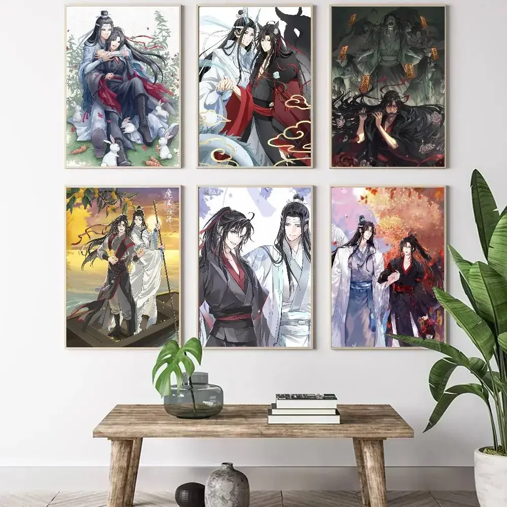 Anime Grandmaster Mo Dao Zu Shi MDZS Poster Art Sticky Wall Waterproof Home Living Room Bedroom Bar Aesthetic Decoration