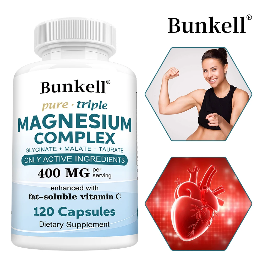 

Magnesium Complex - L-Threonate, Glycinate & Malate - Brain, Sleep, Memory, Muscle & Bone Support, Stress & Anxiety Relief