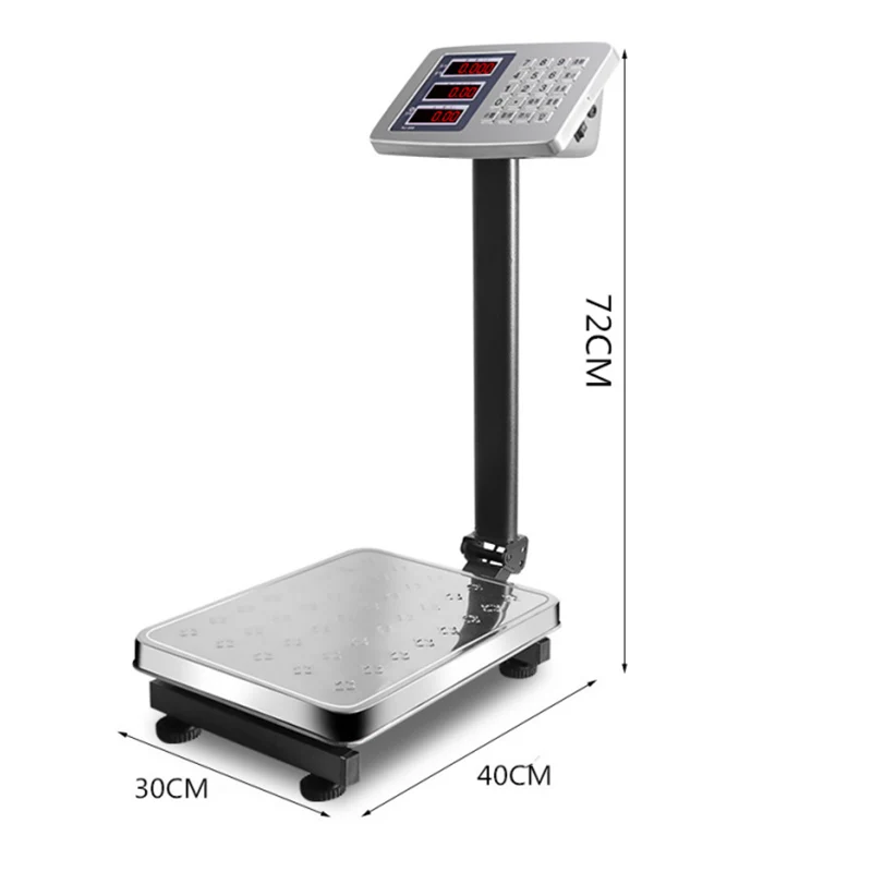 Commercial bench scale stainless steel 150kg electronic scale 100kg scale folding scale stainless steel material waterproof