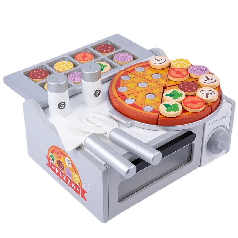 Puzzle giocattolo per bambini Giocattoli da cucina in legno Set Cibo in miniatura Accessori per bambini Montessori Abbastanza giochi da tavolo Giocattoli interattivi Regalo