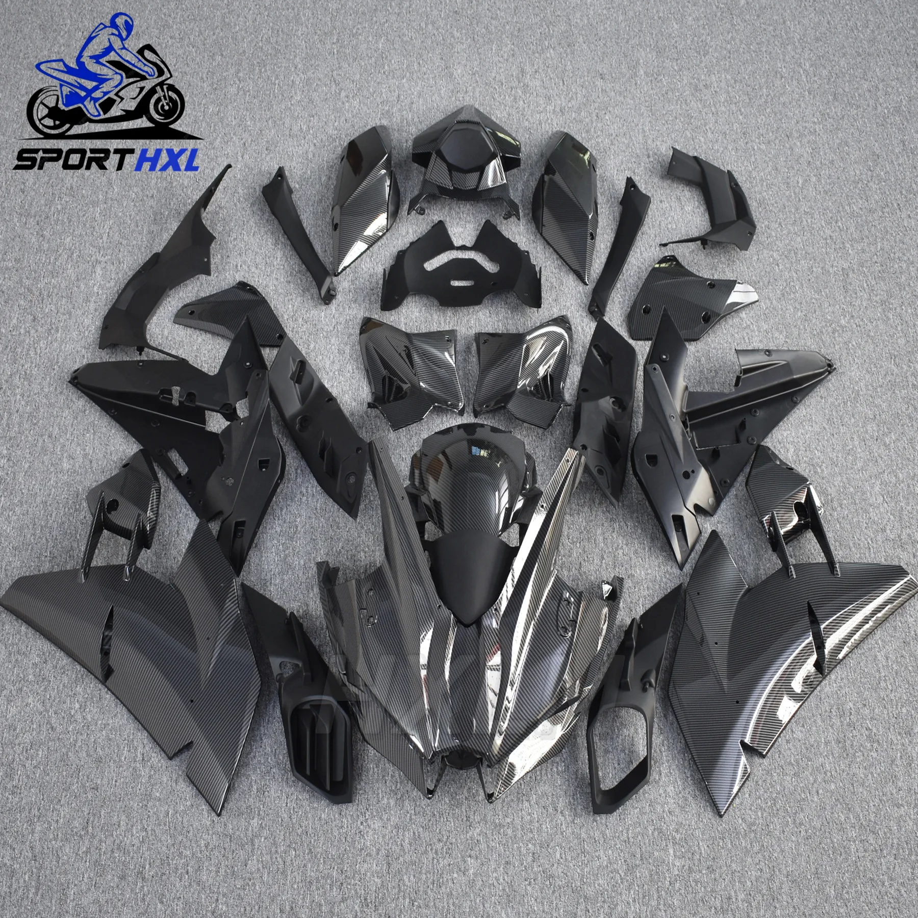 Motorcycle Full Fairing Carbon Fiber Painted Look kits For Kawasaki Ninja H2 H2R H2C 2015 - 2022 Full Body Fairing