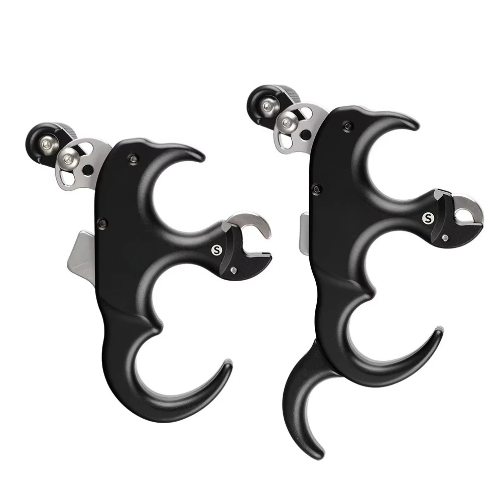 Aluminum Auto Release Aid 3/4 Finger Design For Compound Bow Target Archery Shooting Nice Holiday Gift For Shooting Enthusiasts