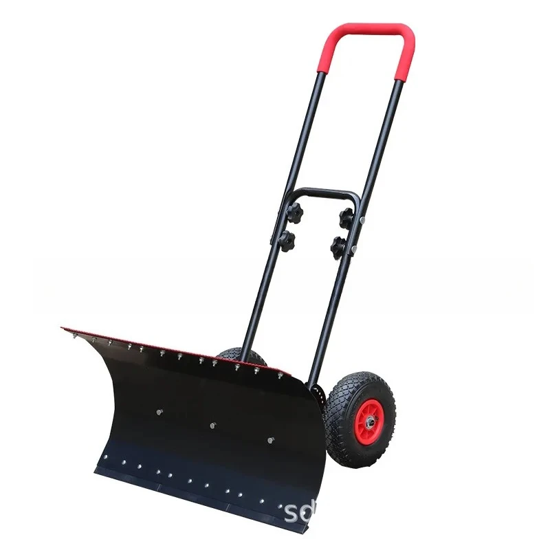

Wheeled first push snow shovel, dual-purpose ice shovel