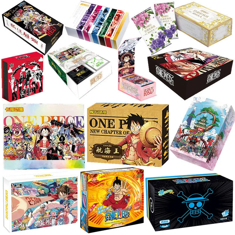 

New One Piece Japanese Anime Collection Card Cartas Luffy Roronoa Sanji Nami TCG Game Cards 50-210Pcs/Box Children Birthday Gift