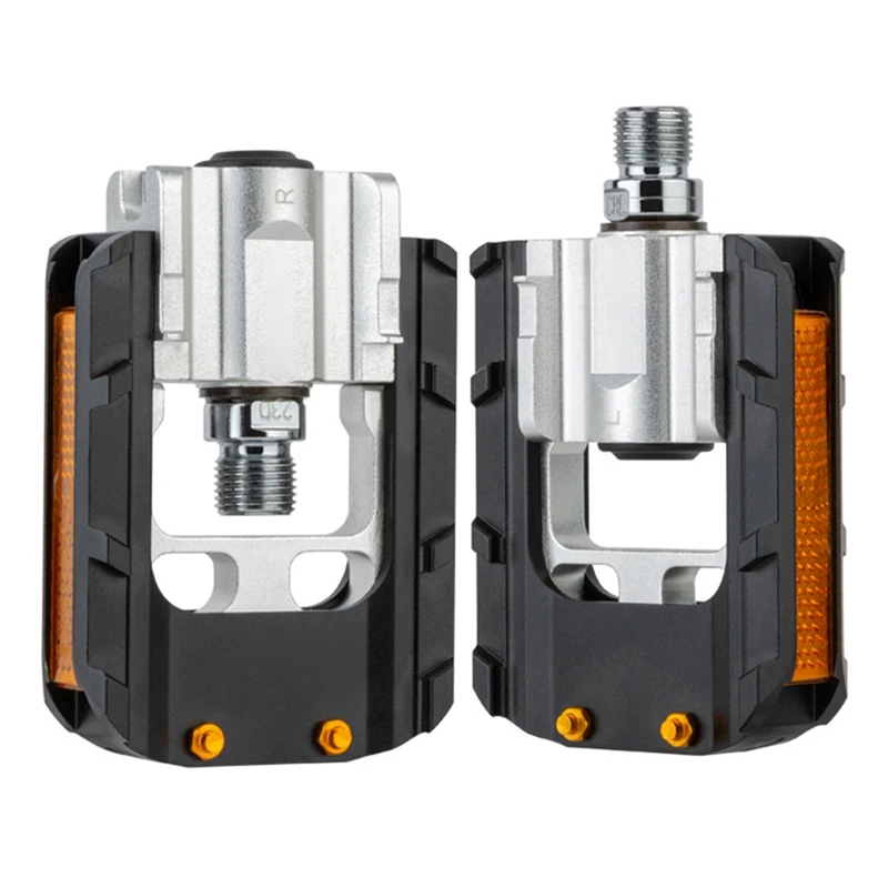 

ABJX New Aluminum Alloy Folding Bicycle Pedals Bearing Mountain Bike Pedals Anti-Slip Bicycle Accessories