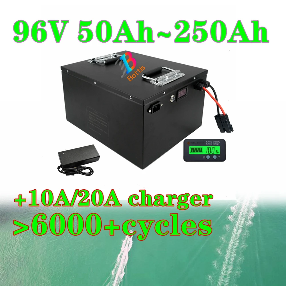 

Teswatts 96V 50Ah~250Ah Lifepo4 Battery Teswatts for 9KW 10KW Sightseeing