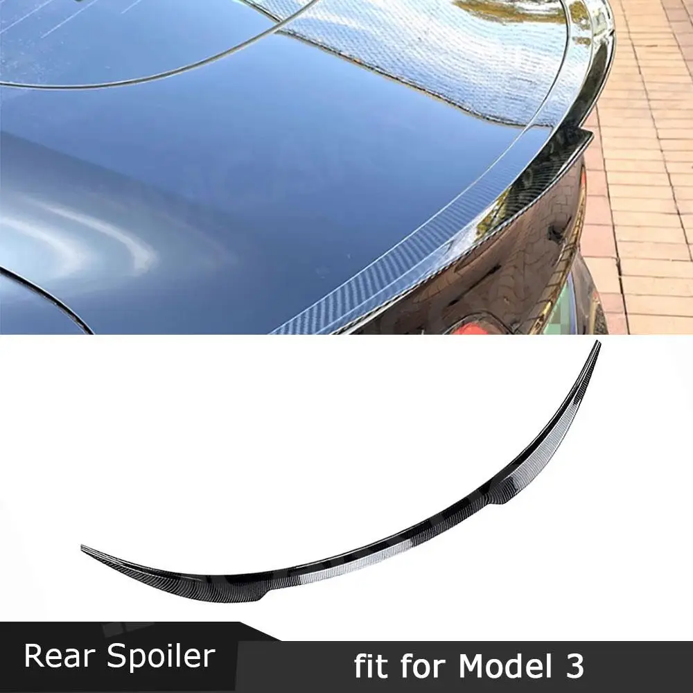 

JMCARCOOL ABS Rear Trunk Spoiler Rear Boot Lip Wing for Tesla Model 3 Max Duckbill Car Styling Bodykits External Accessories