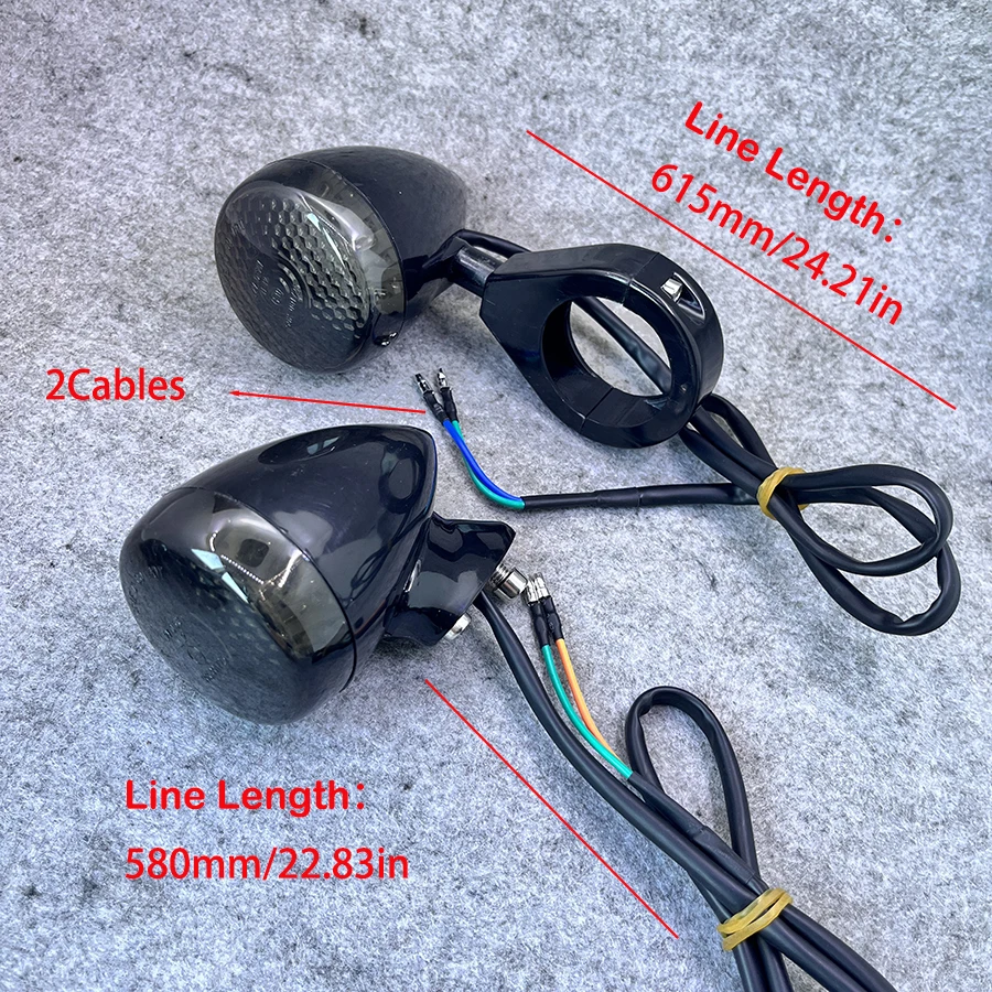 4X LED Motorcycle Turn Signal Light 41MM Clamp Motorbike Flashers Rear Front Indicator For Harley Davidson Cafe Racer