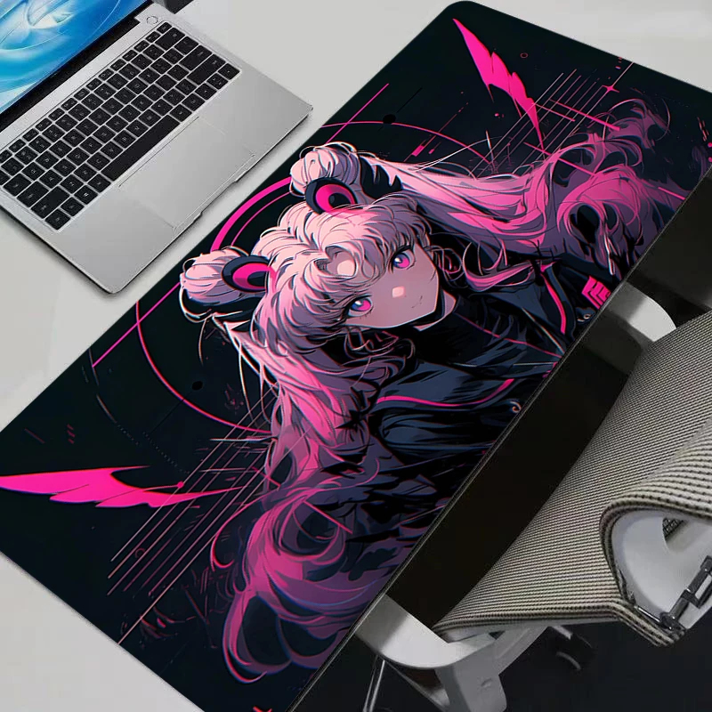 マウスパッド S-セーラームーン アニメ マウスパッド ゲーマー キーボード マウスパッド PC コンピューター ソフトラバー デスクマット ゲーミングパッド 滑り止めマウスマット